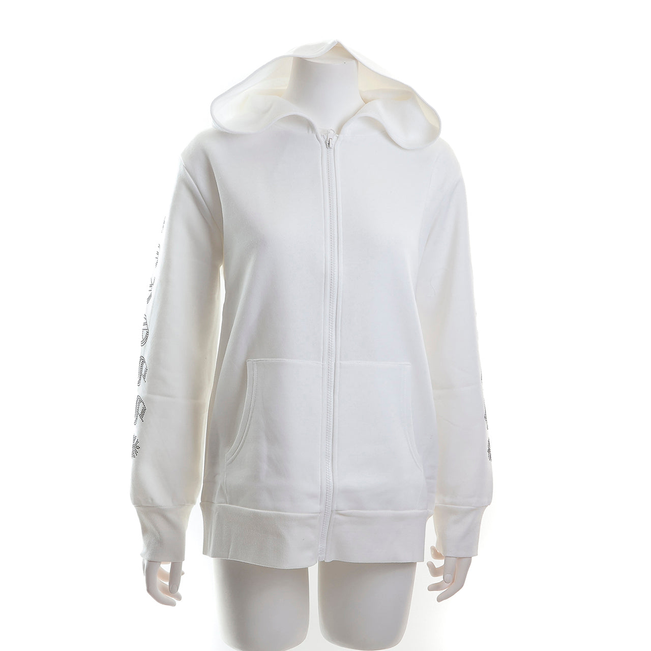 ロゴラインストーン スタッズZIPパーカー